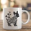 Floral Standing Dog In DXF - Commercial Use