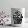 Floral Cupcake - PNG Format