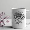 Artistic Chrysanthemum - Cricut PNG