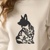 Floral Sitting Welsh Corgi Artwork