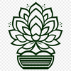 Plant Design In SVG, PNG, PDF And DXF File Formats