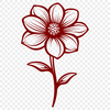 Free Wild Flower Vector Drawing In PNG For Free Download