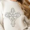 Floral Crucifix - DXF Format