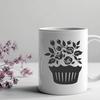 Floral Cupcake In PDF And PNG