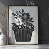 Floral Cupcake In PDF Format