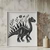 Floral Dino In PDF Free Commercial Use Download