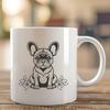 Sitting French Bulldog DXF - Clipart For Commercial Use