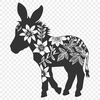 Beautiful Standing Donkey Clip Art