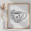 Coffee Cup Digital Drawing In PNG & SVG - Free Digital Download