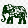 Floral Standing Safari Animal In DXF - Commercial Use