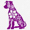 Floral Dog Drawing - Free PDF Download