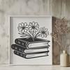 Floral Book In SVG, PNG, PDF And DXF File Formats - Free