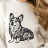 Unique Sitting Welsh Corgi Vector Illustration