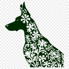 Floral Dog Printable Artwork