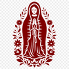 Our Lady Of Guadalupe In DXFs - Free Commercial Use License