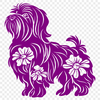 Floral Havanese Clip Art