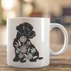 Floral Sitting Dog Design