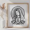 Artistic Our Lady Of Guadalupe Printable Artwork In PDF For Free Download