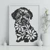 Floral Dog PNG