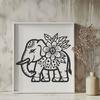 Standing Elephant Vector Art