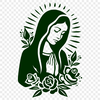 Beautiful Virgin Mary Image In DXF For Free Download