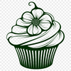 Free Floral Cupcake Design