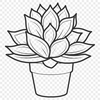 Plant Stencil In SVG, PNG, PDF And DXF Formats