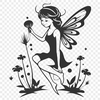 Fairy Digital Art In DXF File Format For Free Download