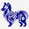 Beautiful Standing Shetland Sheepdog In DXF - Commercial Use