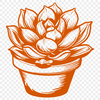 Free Floral Plant Stencil