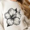 Floral Hibiscus Stencil - Free PDF