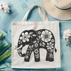 Beautiful Standing Elephant - SVG