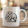 Beautiful Standing Elephant Clipart