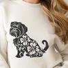 Floral Shih Tzu - SVG Format