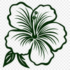 Artistic Hibiscus In SVG, PNG, PDF And DXF File Formats - Free