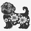 Standing Shih Tzu Vector Art