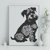 Floral Miniature Schnauzer In PDF Format - Free Download