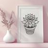 Beautiful Desert Plant In DXF - Free Digital Download