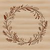 A floral design element in the form of a decorative wreath created as a vector graphic.
