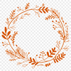 Vibrant Floral Garland A floral wreath design created with vector art.