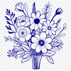 Colorful Flowers Vector Design A vector illustration of a floral arrangement with various blooms.