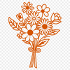 Beautiful Bouquet SVG Illustration A colorful bouquet of flowers, suitable for various occasions such as weddings and Mother's Day.