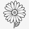 Free Daisy Clip Art Vector A high-quality digital representation of a daisy bloom, suitable for various design applications.
