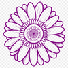 Black Line Daisy Vector Art A simple illustration of a daisy flower in black lines on a white background.