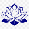 Free Vector Artwork - Lotus A simple illustration of the lotus flower, a symbol often associated with Eastern religions and spiritual practices.