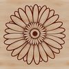 Simple White Daisy SVG A white daisy flower with yellow center on a green stem.