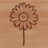 Free Scalable Vector Graphic Flower A graphic representation of a single daisy blossom, designed as scalable line art.
