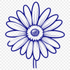 Vibrant Daisy Blossom Vector Art A high-resolution vector art design featuring a single daisy blossom with detailed petals.