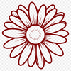 Simple White Daisy Clip Art A single white daisy flower with yellow center in vector format.