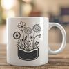 Beautiful Clip Art Pocket with Wild Flower Details An illustration of a small pocket with floral details, perfect for crafting or design projects.